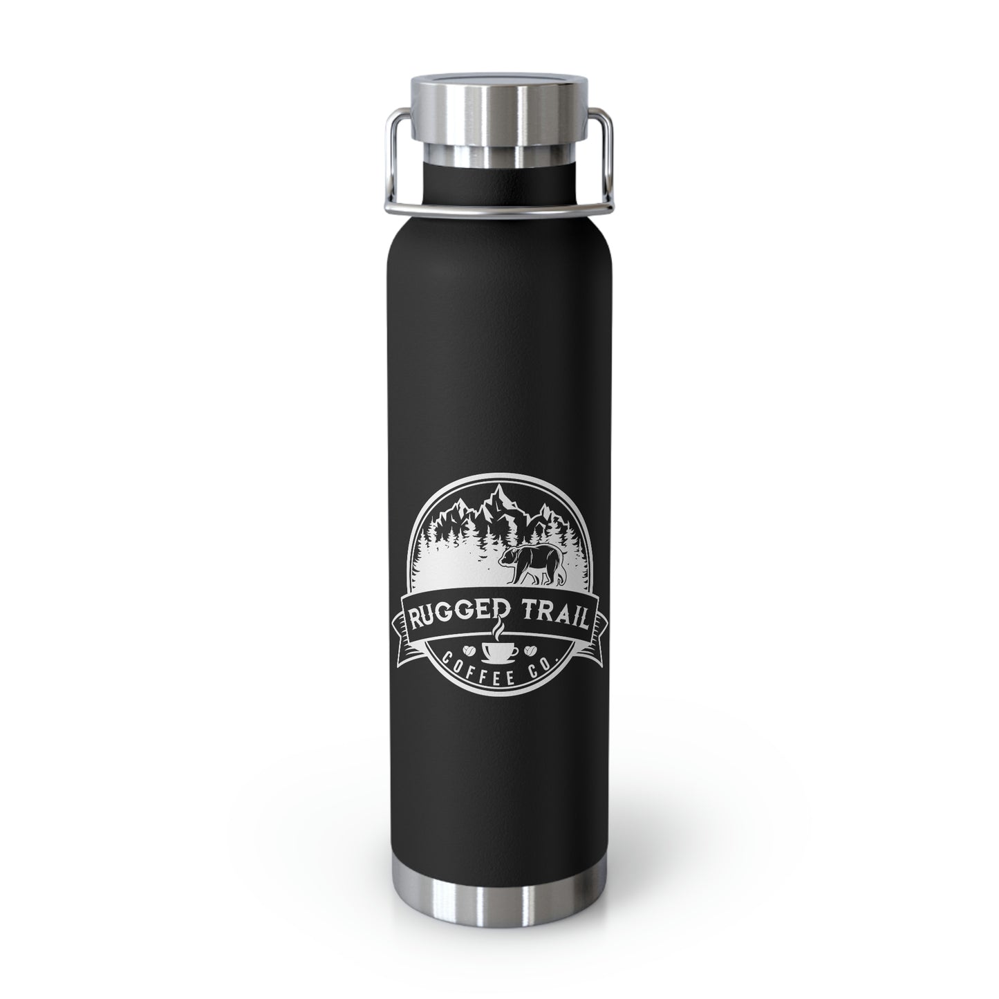 Logo Copper Vacuum Insulated Bottle, 22oz - Rugged Trail Coffee Co.