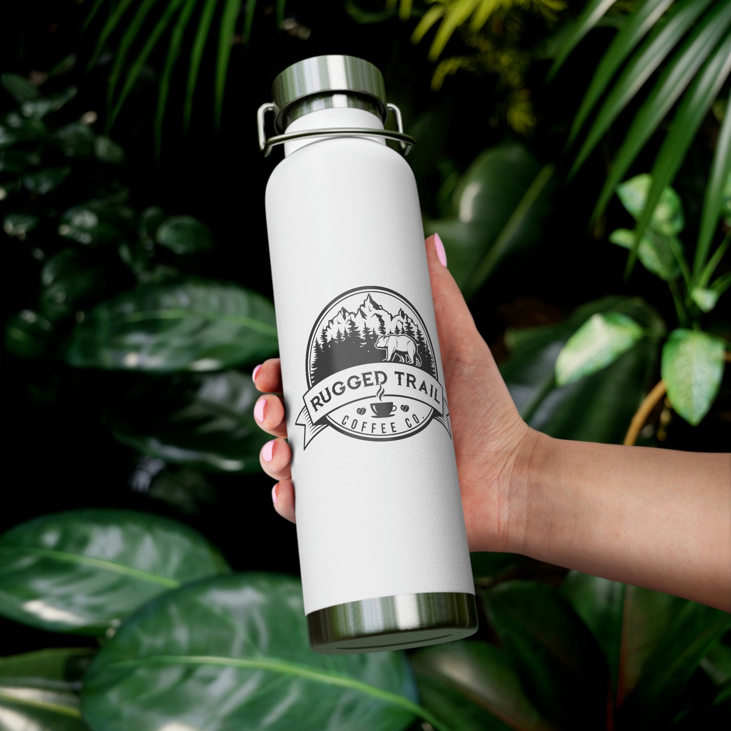 Logo Copper Vacuum Insulated Bottle, 22oz - Rugged Trail Coffee Co.