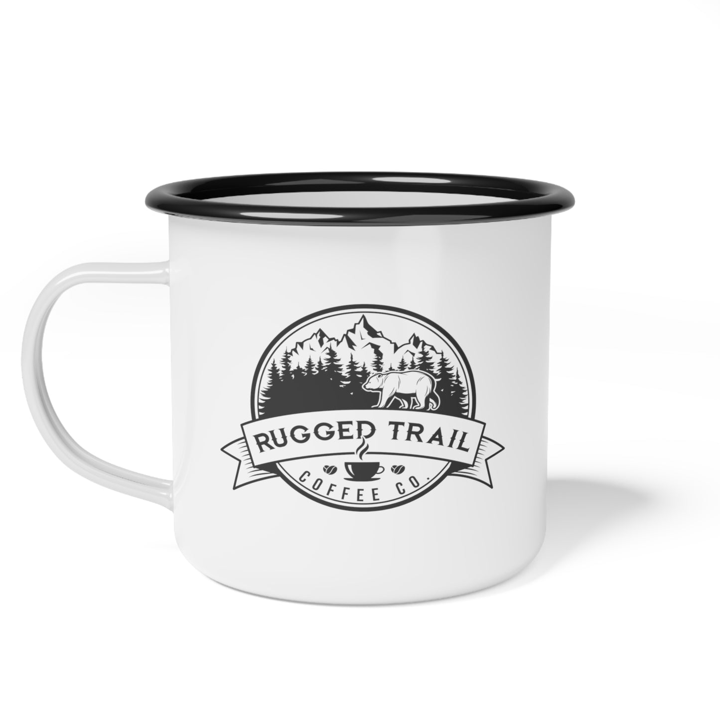 Logo Enamel Camp Cup - Rugged Trail Coffee Co.