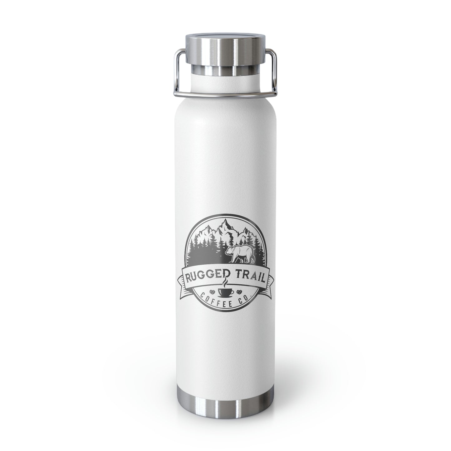 Logo Copper Vacuum Insulated Bottle, 22oz - Rugged Trail Coffee Co.